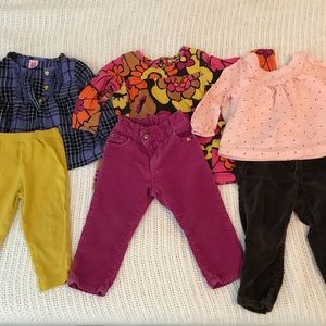 Carter’s mix and match girls bundle, sz 18 months